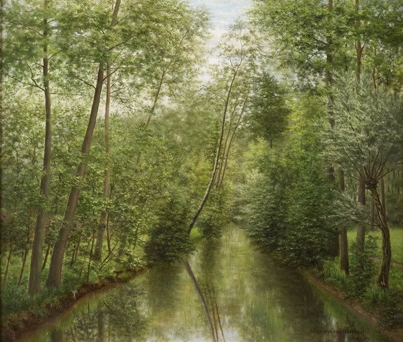(Sint - Martens, Latem, 27 agosto 1835, Sint, Martens, Latem, 16 novembre 1918), Interno della foresta con ruscello